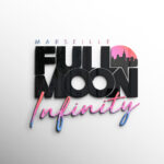 Logo du Full Moon Infinity en effet 3d sur fond blanc